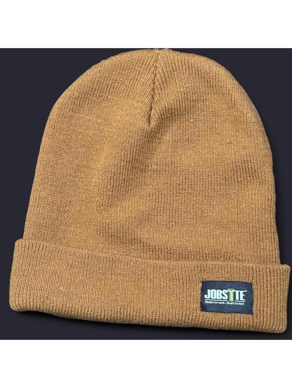 Jobsite Brown Knit Beanie | Minimal Workwear Winter Hat
